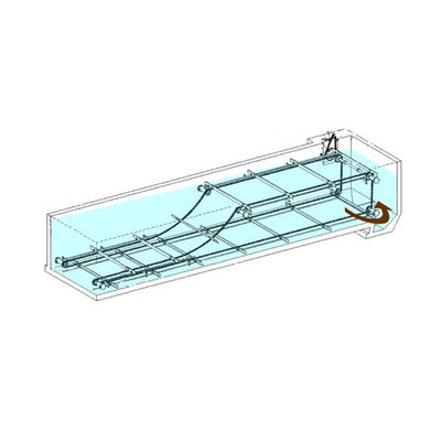 Station d'épuration de longueur du système 18m de grattoir de boue du plat SS304 à chaînes