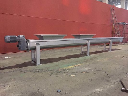 Convoyeur à bande de vis d'acier au carbone, convoyeur de vis de décharge de 300mm