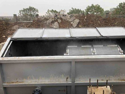 Système de filtration des eaux usées d'acier inoxydable, filtre à tambour rotatoire blanc