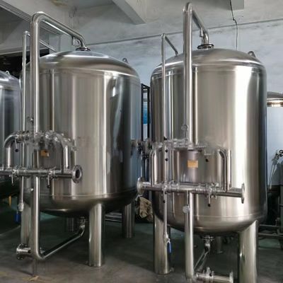 Réservoir de filtre de traitement de l'eau des multimédia SS304 pour la résine de charbon actif de sable de quartz