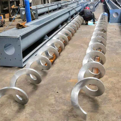 convoyeur de vis automatisé par longueur de Shaftless d'acier au carbone de 1~100m pour la poudre de grain de ciment
