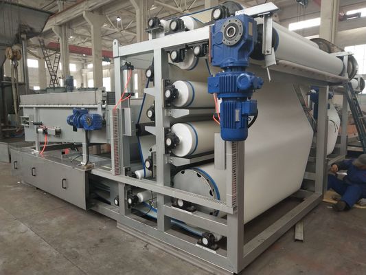 la presse de la ceinture 20kg/h déschlamment l'asséchage, filtre-presse de ceinture de 1000mm pour le traitement des eaux résiduaires