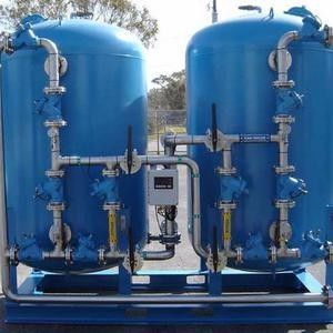 Réservoir chimique de traitement des eaux résiduaires, équipement bleu de traitement des eaux résiduaires